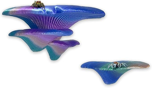 Jumping Spider Mushroom Shelf, Magnetically Concealed Jumping Spider Habitat,Serves As Enclosure Decorate Accessories for Spider Climbing Feeding and Platforms (Gradient)