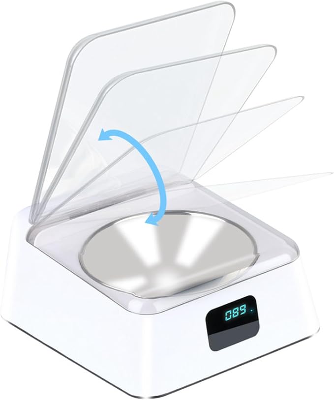 Removable Automatic Cat Feeder, Infrared Automatic Sensor Switch Cover with Transparent Lid, Proof Smart Automatic Pet Feeder for Cat, Camping, Wet Food