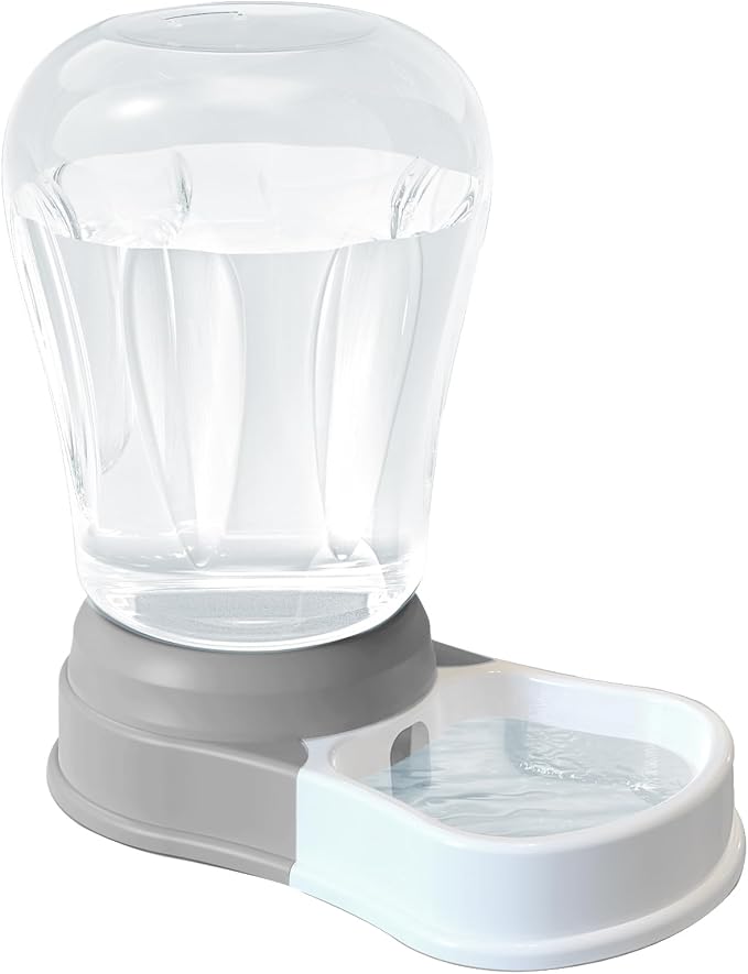 STALTWO 1.6 Gallon Automatic Dog Water Dispenser, Large Capacity Gravity Pet Water Bowl for Multiple Pets, BPA-Free Cat Water Feeder for Large Dogs, Refill Less Often, Grey | Pet Water Dispenser, Large Capacity Water Feeder for Cats and Dogs, Refill Le...