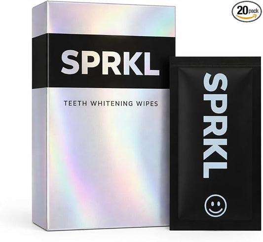 SPRKL Wine Wipes for Teeth – Instant Red Wine Stain Remover, Mint Fresh, 20 Pack Disposable Teeth Wipes