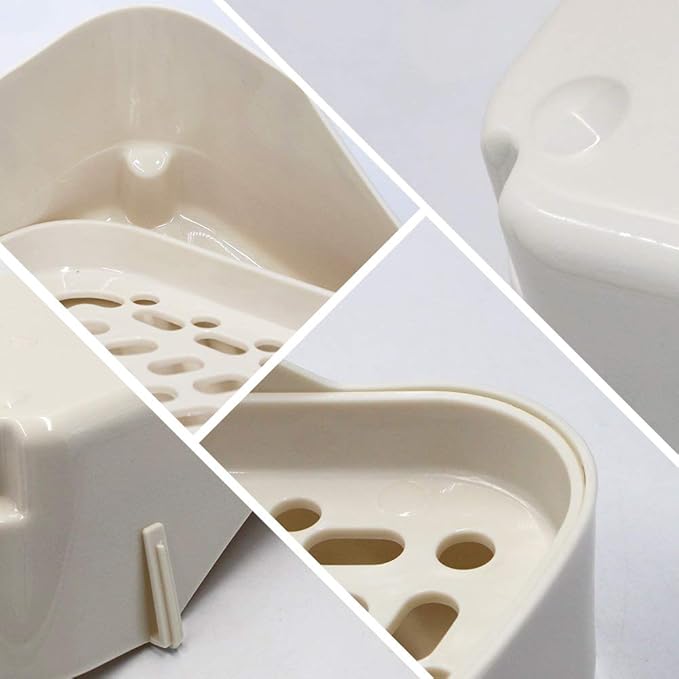 2Pcs Small Animal Corner Litter Box, Cage Potty Trainer for Hamster, Rabbit, Guinea Pig, Ferret, Gerbil, Chinchilla (2)
