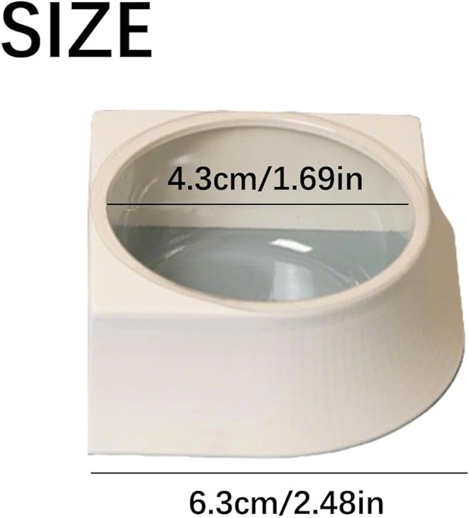 1 Pack Spider Micro Water Bowl Mini Tarantula Water Dish for Millipede Spiders Gecko Lizard Tiny Reptile Jumping Spider Enclosure Accessories (Small: 2.48" D) Cream White