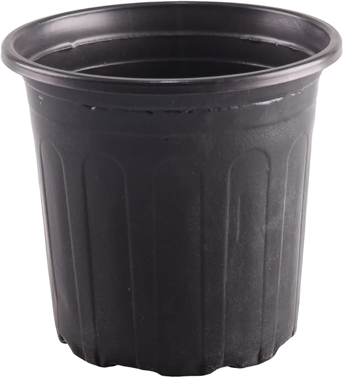 100 Pack 3 Gallon Flexible Plant Nursery Pots Plastic Seedling Starting Pots with Drainage Holes Soft Flower Pots Plant Container with Plant Labels, Black