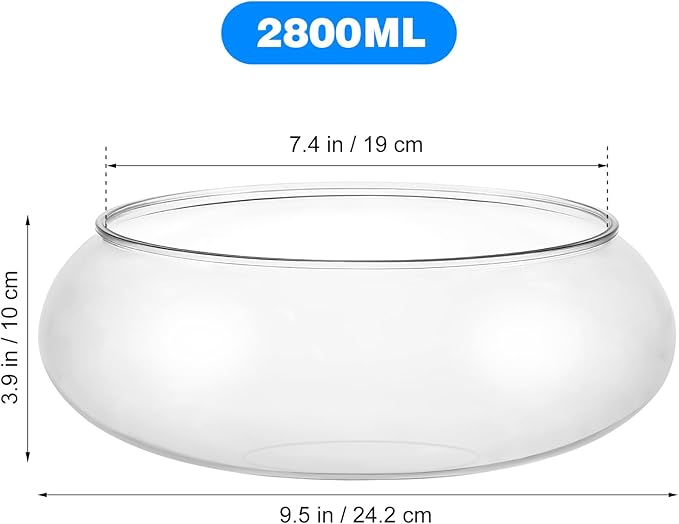 Happyyami Transparent Aquarium Tank 1 Gallon Acrylic Betta Fish Bowl Desktop Fish Tank for Home Office Decor and Hydroponic Plant Display