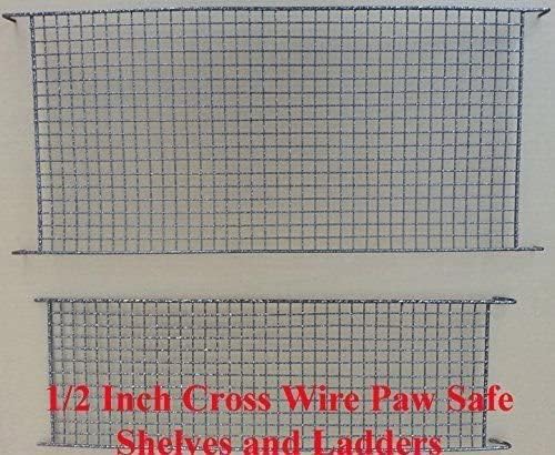 54" LARGE Wrought Iron 4-Level Chew-Proof Tight 1/2-inch Wire Spacing Ferret Squirrel Chinchilla Sugar Glider Rat Mice Rabbit Hamster Critter Home Cage Easy Clean Pull Out Tray Removable Rolling Stand