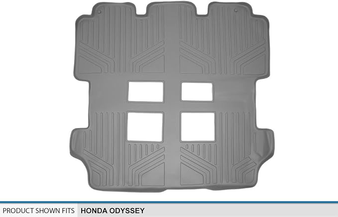 SMARTLINER Custom Fit Floor Mats 2nd and 3rd Row Liner for 2011-2017 Honda Odyssey