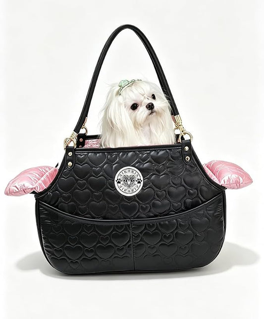 Dog Carriers for Small Dogs, Fashionable Design Puppy Purse - Waterproof and Scratch-Resistant, Soft Fur Pad, Pet Carrying Bag for Daily Use and City Walk and Travel