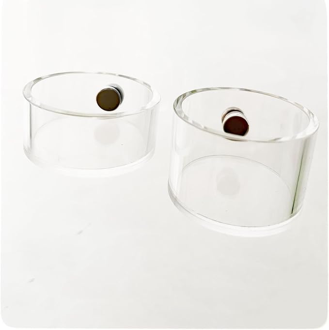 Tall Jumping Spider Feeding Dish, Magnetic Tiny Food Dishes Water Dish for Jumping Spider, Tarantula and Other Small Pets,(1.2in Tall)