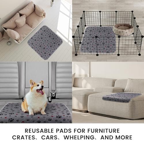 Washable Pee Pads for Dogs,2 Pack Extra Large 54"x54" Super Absorbent Reusable Puppy Pads,Non-Slip 100% Waterproof Dog Pee Pads,Pet Training Pads for Couch, Crate,Potty Training,Floor