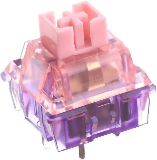 EPOMAKER Gaming Keyboard Switches, 35 PCS, Linear/Tactile Switch, 5-Pin Pre-Lubed Switch, Creamy Switches, Compatible with MX Keycaps for Mechanical Keyboard (Flamingo, Linear)