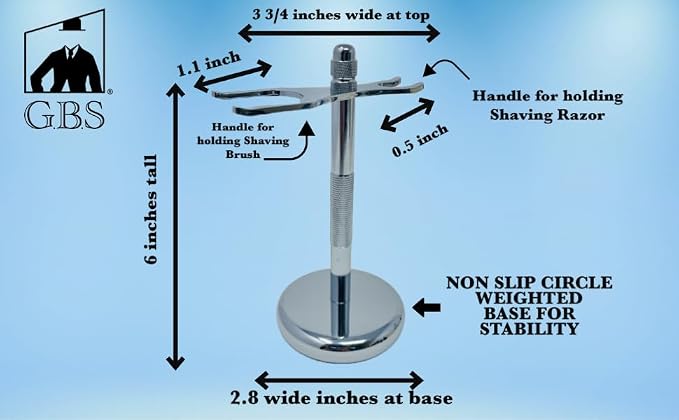 GENTS Men's Grooming Shaving Kit - Butterfly DE Safety Razor, Badger Bristles Brush, Chrome Shaving Soap Bowl, Shaving Soap, Brush and Razor Stand With 10 DE Blades