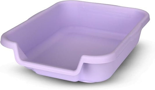 Kitty Go Here Small Size, Storybook Lavender Color, Durable & Pet Safe Kitty Litter Box, Low 3" Entry and Lots More Room for Your Cats Comfort, Made in USA