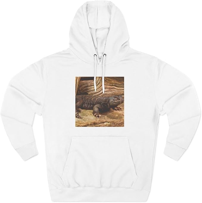 3dRose Mali Uromastyx lizard, Native to Northern Africa - NA02 DNO0815 - David Northcott Three-Panel Fleece Hoodie White/M