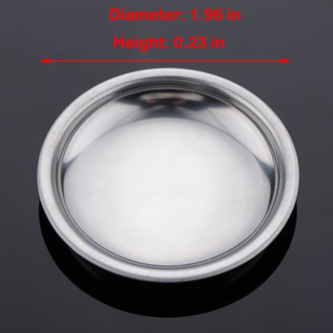 6 Pcs Hermit Crab Food and Water Bowl, Tiny Stainless Steel Feeding Dish for Hermit Crab Cricket Snail Insect