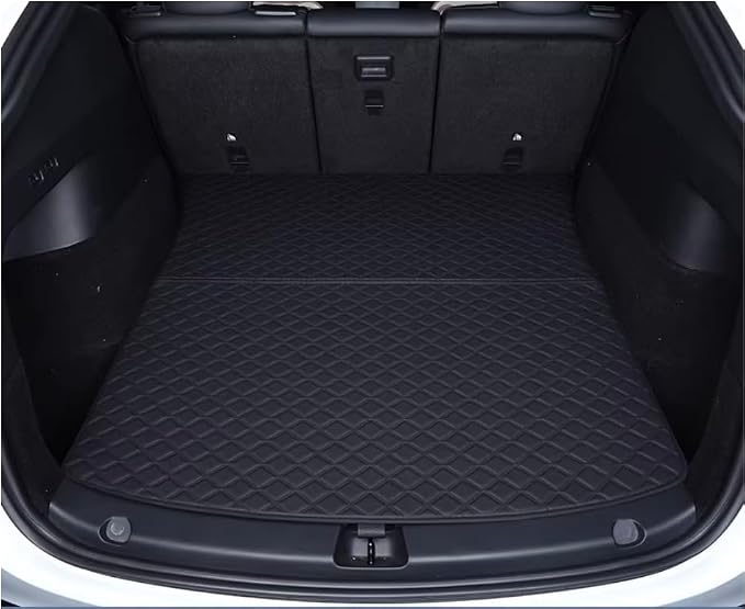 Trunk Liner Black, Rear Cargo Mat Custom Fit, All-Weather Trunk Replacement- Black/Black