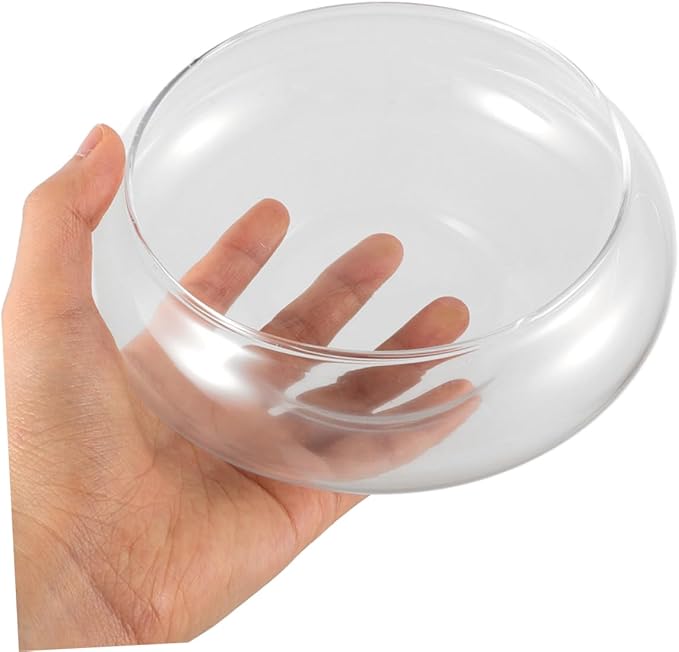 BESPORTBLE Clear Glass Betta Fish Tank Bowl Hydroponic Plant Terrarium for Succulents Goldfish Spacious Interior Durable Design for Home Decor Events