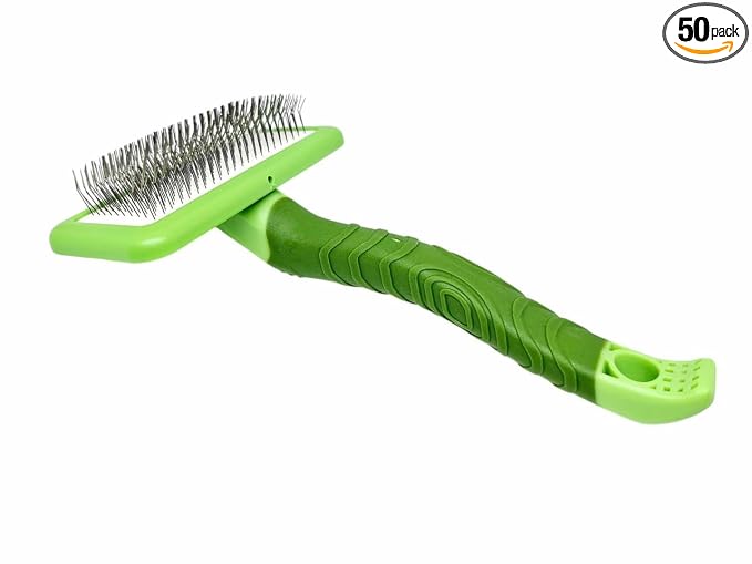Small Green Grooming Fluffing Brush for Dogs Doodle Poodle Small Dogs