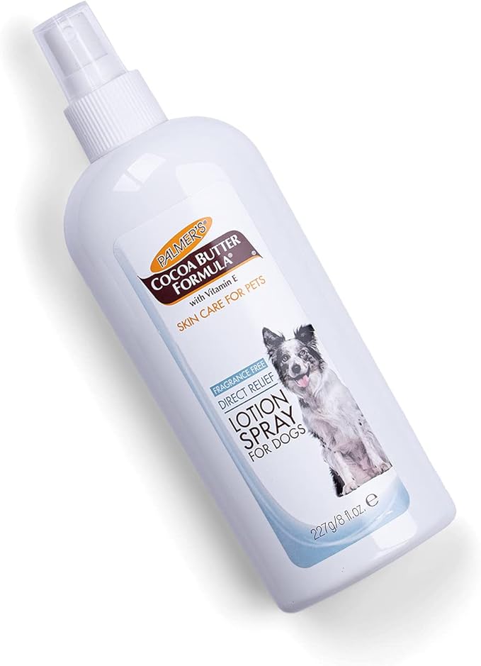 Palmer’s for Pets Cocoa Butter Formula Direct Relief Spray-On Lotion for Dogs,Moisturizing Dog Skin Care Spray to Help Soothe Dry and Itchy Skin with Easy Spray Application,8 Fl Oz,(Pack of 2)