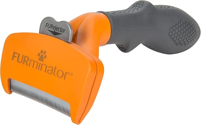 FURminator Medium Dog Undercoat deShedding Tool for Short Hair | Reduces Loose Hair From Shedding, Easy Clean-Up, For 25-50 lbs, Use Weekly, Ergonomic Handle For Comfort