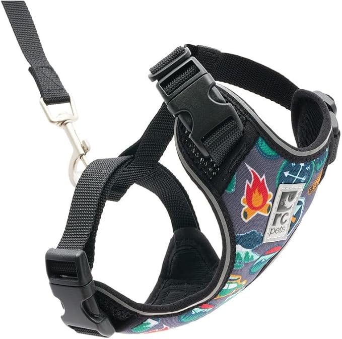 RC Pets Adventure Kitty Cat Harness | Adjustable Airmesh Vest with D-Ring and 6ft Leash for Walking and Travel | Trail Badges, Medium