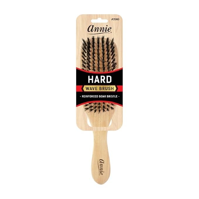 Annie Hard Wave Boar & Nylon Bristle Brush Light Brown