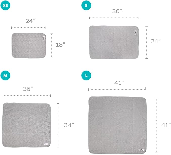 Pet Parents® Pawtect® Pads Washable Pee Pads for Dogs (2pack) of Premium Dog Pee Pads, Waterproof Puppy Pads & Reusable Dog Pads, Whelping Pads & Modern Pee Pads for Dogs (Grey, 34x36)
