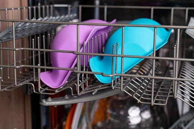 Fluff Trough Elevated Slow Feeder Dog Bowls | Puzzle Cat Bowl with Non-Toxic Silicone Minimizes Neck Strain | No Spill Slow Feeder Bowl Insert Set Ideal for Flat Face Pets
