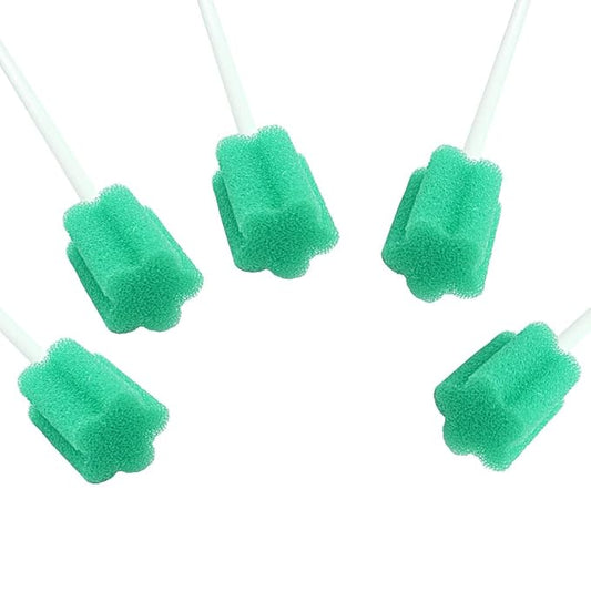 Untreated Disposable Oral Swab- Single Use Green 100 counts