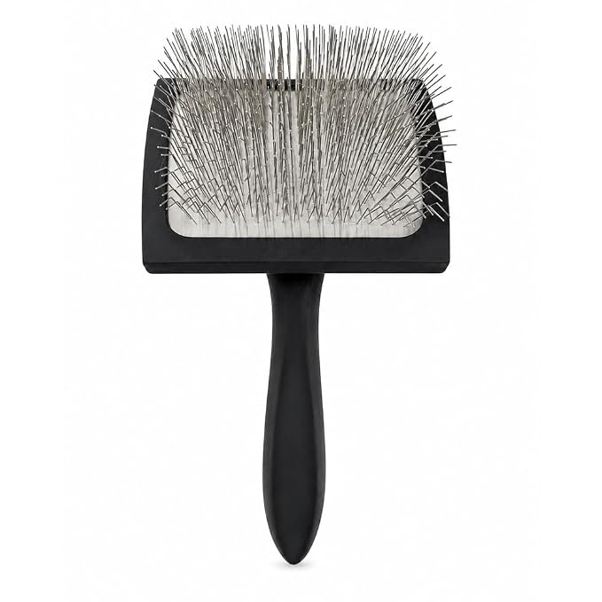 Geib Buttercut Dog Slicker Brush for Dogs (Goldendoodles, Labradoodles, Poodles), Groom Like a Professional, Fluff Detangle Style, Saves Time Energy, Black, Large