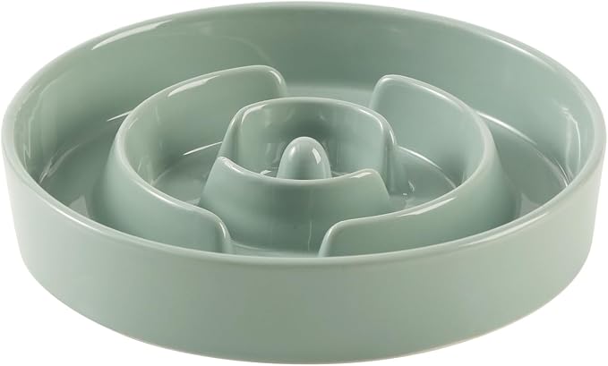 Havniva Dog Bowls Slow Feeder, Ceramic Slow Feeder Dog Bowls for Fast Eater | 1.2 Cups Dog Food Bowl Puzzle Feeder, Slow Feeding Bowls for Small & Medium Breed, Non-Slip Base, Anti-Choking