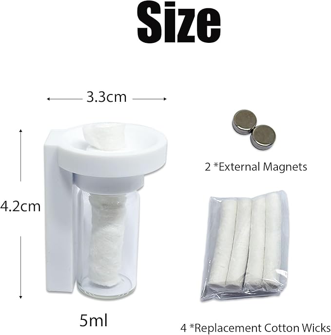 Jumping Spider Water Dispenser, Magnetic Hanging Feeder,Suitable for Jumping Spiders,Tarantulas, Praying Mantises,Arboreal Animals, and Other Small Animal Enclosure Accessories (White, 5ML)