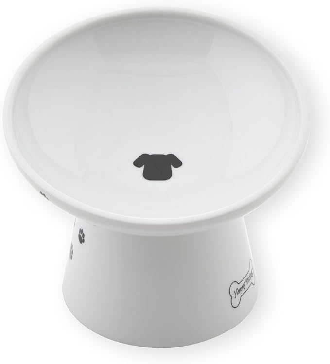 Necoichi Raised Dog Food Bowl, 15° Tilted (Dog, Extra Wide Tilted)