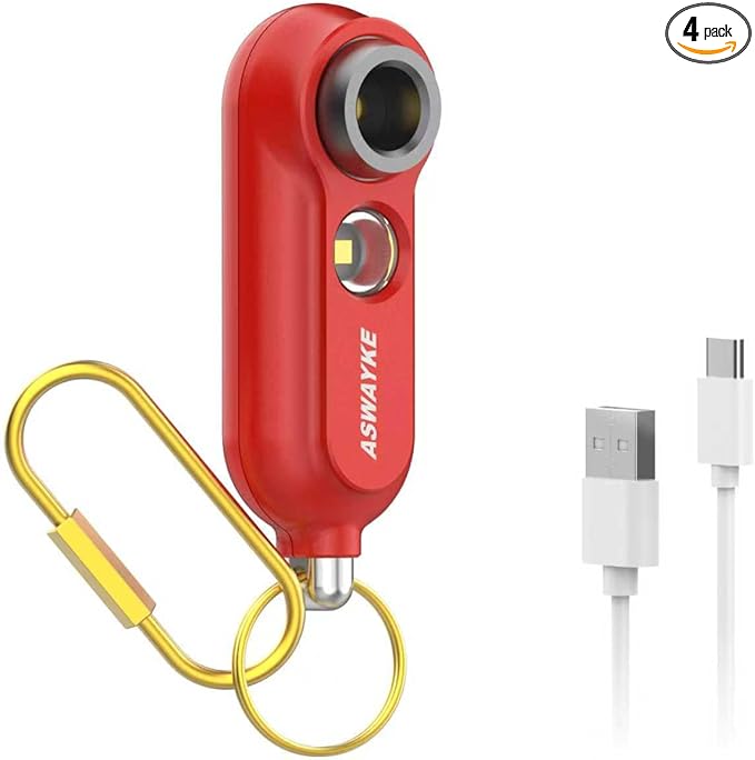125dB Rechargeable Bear Horn,IPX5 Waterproof & LED Flashlight Bear Deterrent Device for Hiking, Camping, Outdoor Survival-Red