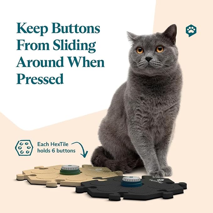 Speak Up! Tester Kit - Set of 2 Dog Talking Buttons with Pre-Installed Batteries & 2 HexTiles -| Pet Buttons for Communication
