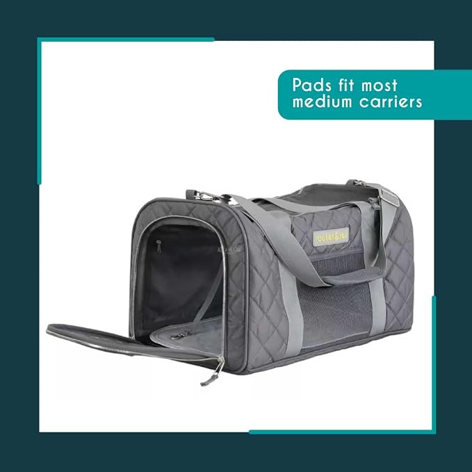 rocket & rex Washable Cat & Dog Carrier Pad, Reusable Liner Insert (2pk) | Waterproof, extra-small (17.5"x11"). Fits litter boxes, crates & travel carriers. OEKO-TEX certified, chemical-free.