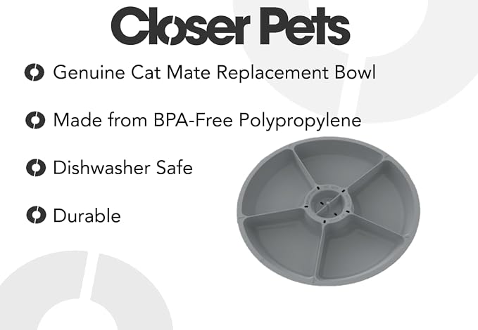 Cat Mate C500 Replacement Bowl for 5 Meal Automatic Pet Feeder