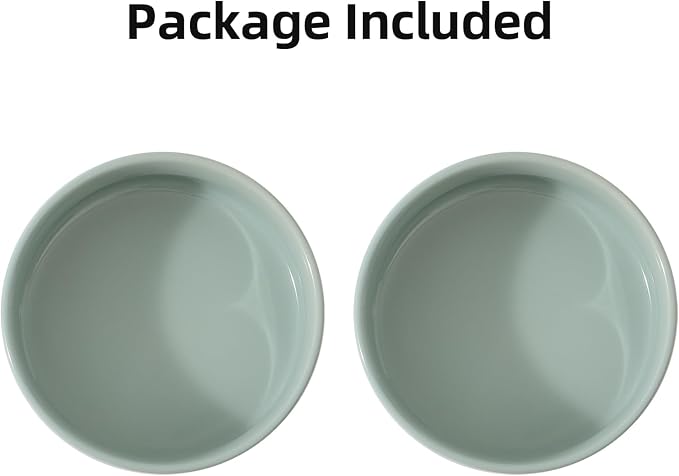 Havniva Cat Bowls Set of Two, 6.1” Ceramic Cat Food and Water Bowls | Cat Food Bowls Whisker Friendly, Non-Slip Base, Food-Grade Ceramic, Wide Opening, Dishwasher Safe, Cat Bowls for Indoor Cats