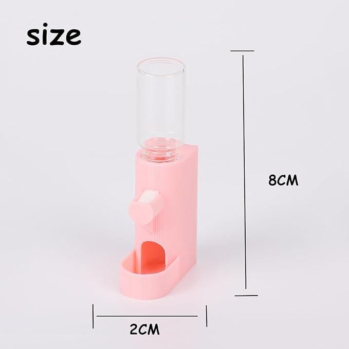 Small Animal Water Feeder, Magnetic Hanging Feeder & Hidden Cave - Accessories for Jumping Spiders, Wolf Spiders, Mantises, Arboreal Animals & Other Small Creatures - 5ML Capacity (Purple)