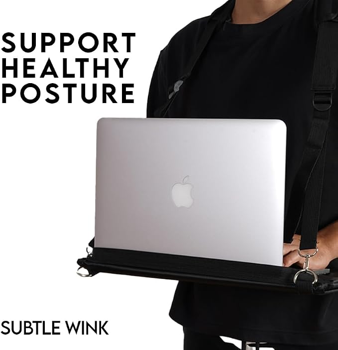 Portable Laptop Harness for Walking – Adjustable Secure Walking Laptop Harness Easily fits upto-16-inch with Flexible Strap