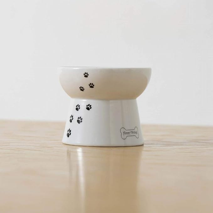 Necoichi Raised Dog Food Bowl, Elevated, for dogs and cats, pets feeding feeder Non-slip for small dogs Dishwasher and Microwave Safe, No.1 Seller in Japan! (Dog, Food Bowl)