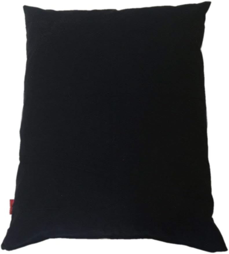 Durable Luxury Comfort Pet Dog Microcushion Pillow Bed with Inner Waterproof Resistant Liner + External Cover for Small to Large Dogs – Complete Bed Set (Black Canvas, 48''x29'')