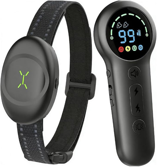 Dog Shock Collar with Soft Neoprene Padded - 4 Training Modes E Collar with 1600FT Remote Control for 5–120 lbs Large Medium Small Dogs, IPX7 Waterproof, Pet Collar Accessories, Black