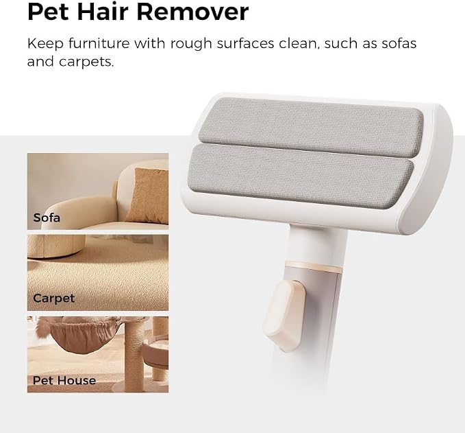 VOOCOO Self Cleaning Slicker Brush, A Complete Grooming Tool, Deshedding Undercoat and Hair Removal for Dogs and Cats, Safe and Gentle on Pets Skin, Easy Pet Hair Removal.