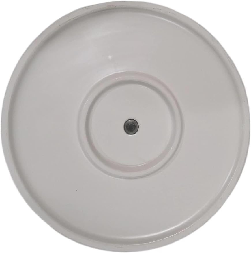 Amazon Basics Fluted Ceramic Planter Pot for Indoor Outdoor Plants, Round Flower Pot with Drainage Hole, 10-inch, White