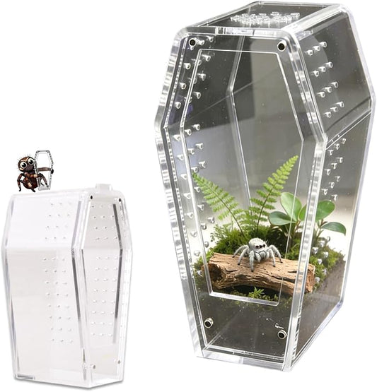 Jumping Spider Enclosure,Jumping Spider Enclosure Desktop Habitat,Terrarium (Enclosure Only)