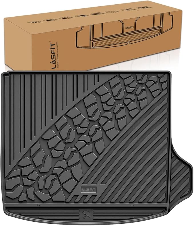 LASFIT Trunk Mat for Jeep Grand Cherokee WL 2022-2025 2026 5-Seat (Include 4xe, NOT for L) All Weather TPE Custom Fit Cargo Mat Trunk Liner Cargo Liner, Black