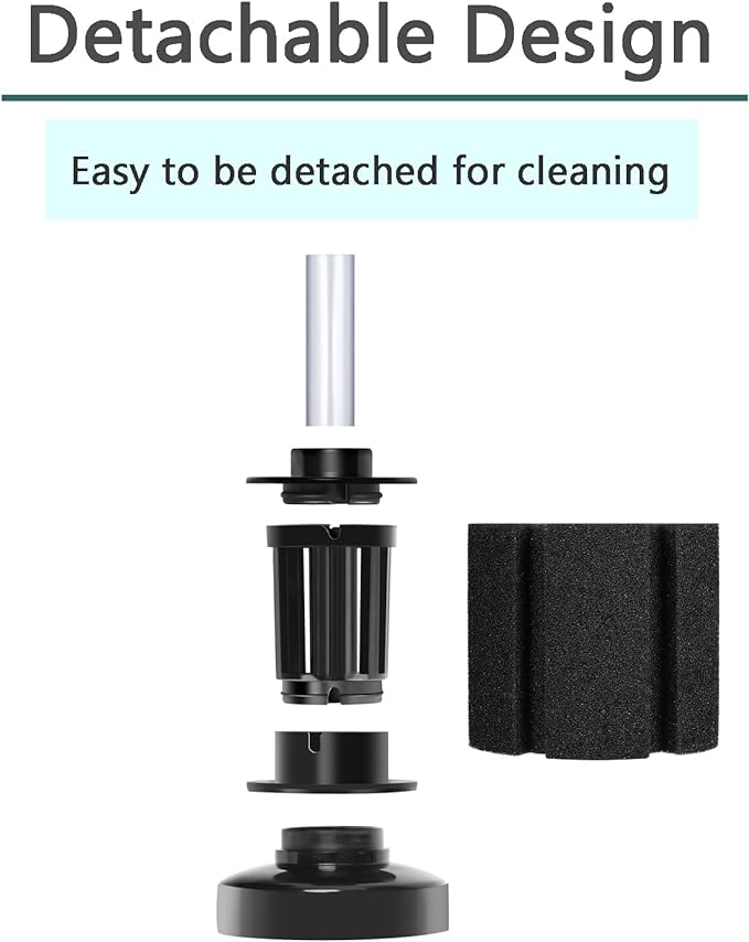 AQUANEAT Aquarium Sponge Filter Breeding Fry Betta Shrimp Nano Fish Tank 4pcs (Small up to 10Gal)