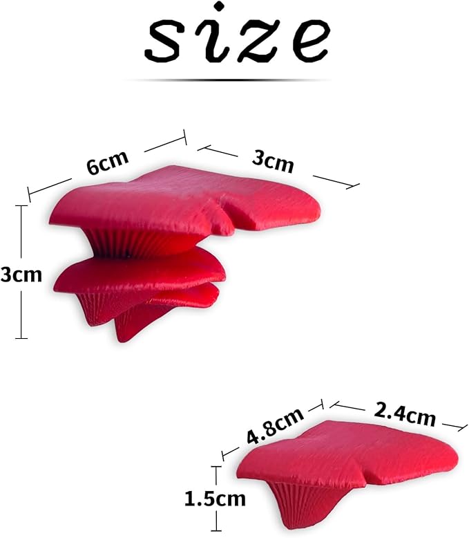 Jumping Spider Mushroom Shelf, Magnetically Concealed Jumping Spider Habitat,Serves As Enclosure Decorate Accessories for Spider Climbing Feeding and Platforms (Red)
