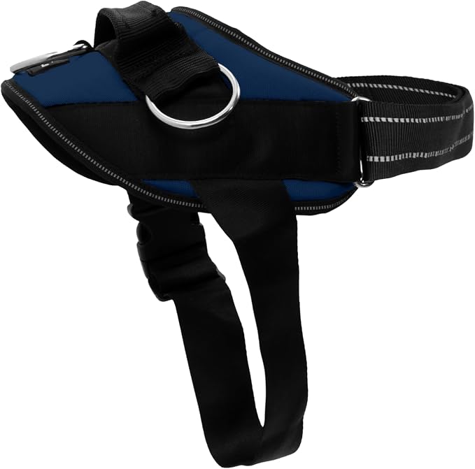 ShawnCo Essential Dog Harness, No-Pull Pet Vest (Pacific Blue,L) | 3 Leash Clips, Easy On, No-Choke, Reflective, Adjustable Fit, Padded Comfort, Control Handle, For Small, Medium & Large Dogs
