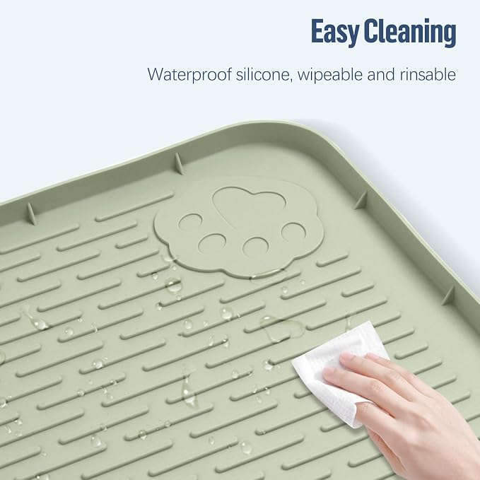 Pee Pad Holder for Dogs 40''x28'' Silicone Puppy Pee Pad Tray, Green | Extra Large Dog Potty Tray Leak-Proof, High Edge, No Spill Training Pads for Floor Protection, No Pee Pads